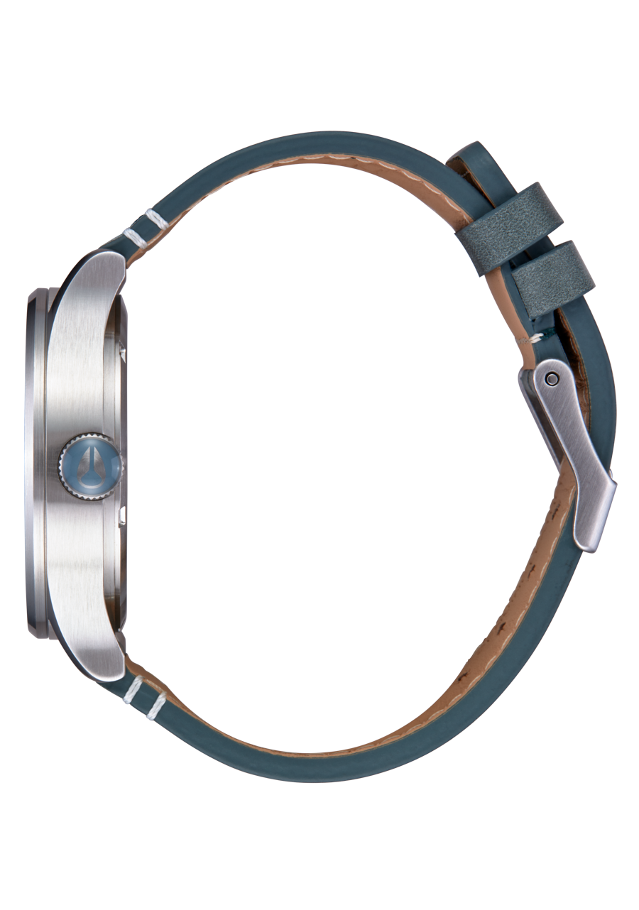 Sentry Leather - Silver /Dusty Blue / Dk Forest View 3