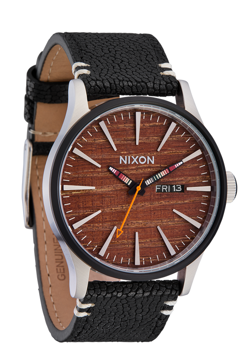 Sentry Leather - Silver / Rosewood / Black