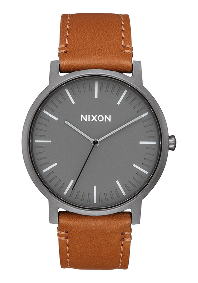 Porter Leather - Gunmetal / Charcoal / Taupe