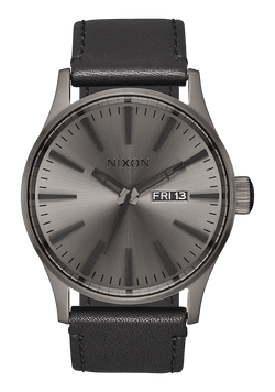 Sentry Leather - Gunmetal / Black