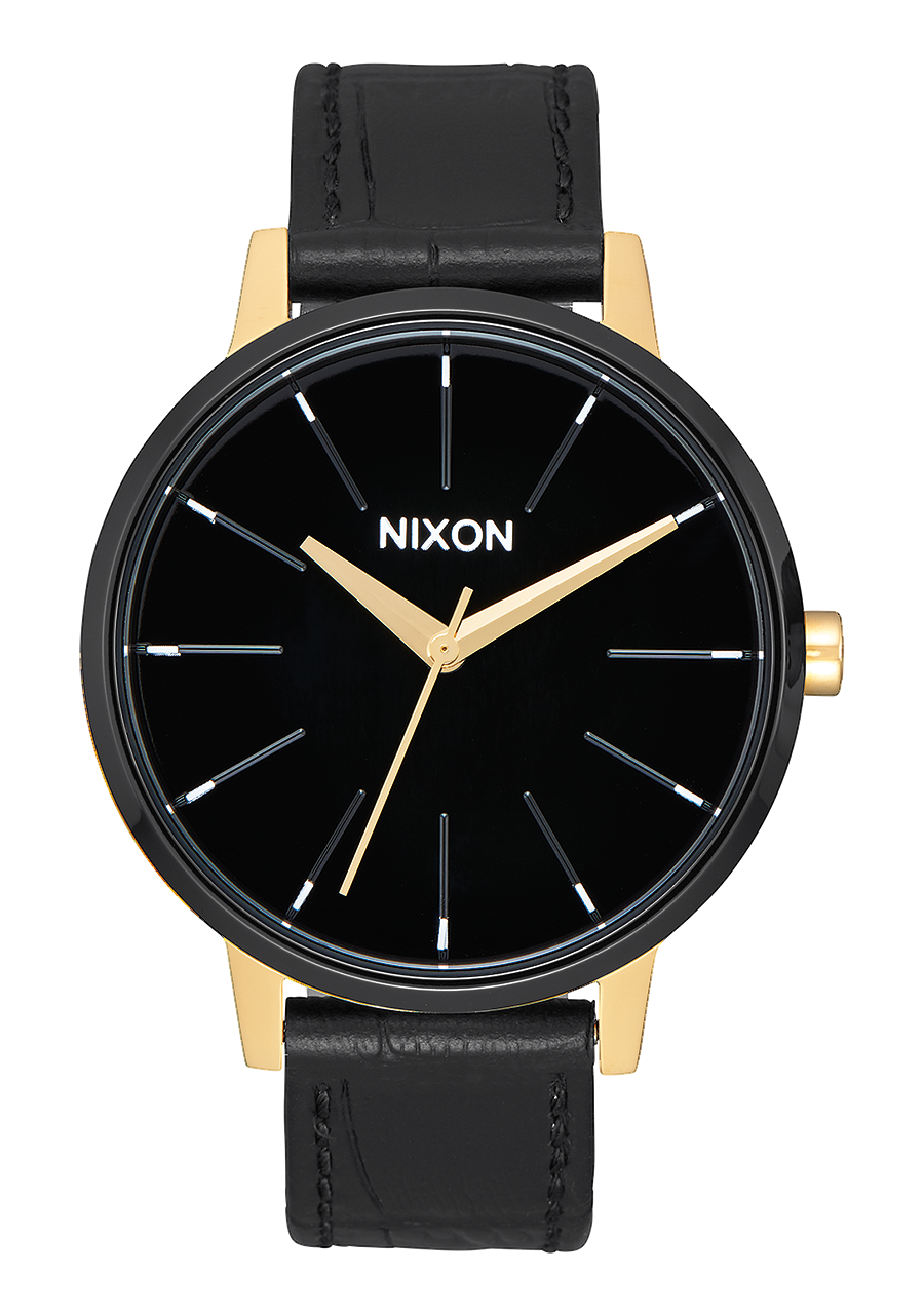 
Nixon Kensington Leather Watch - Analog - Gold / Black / White - View 1