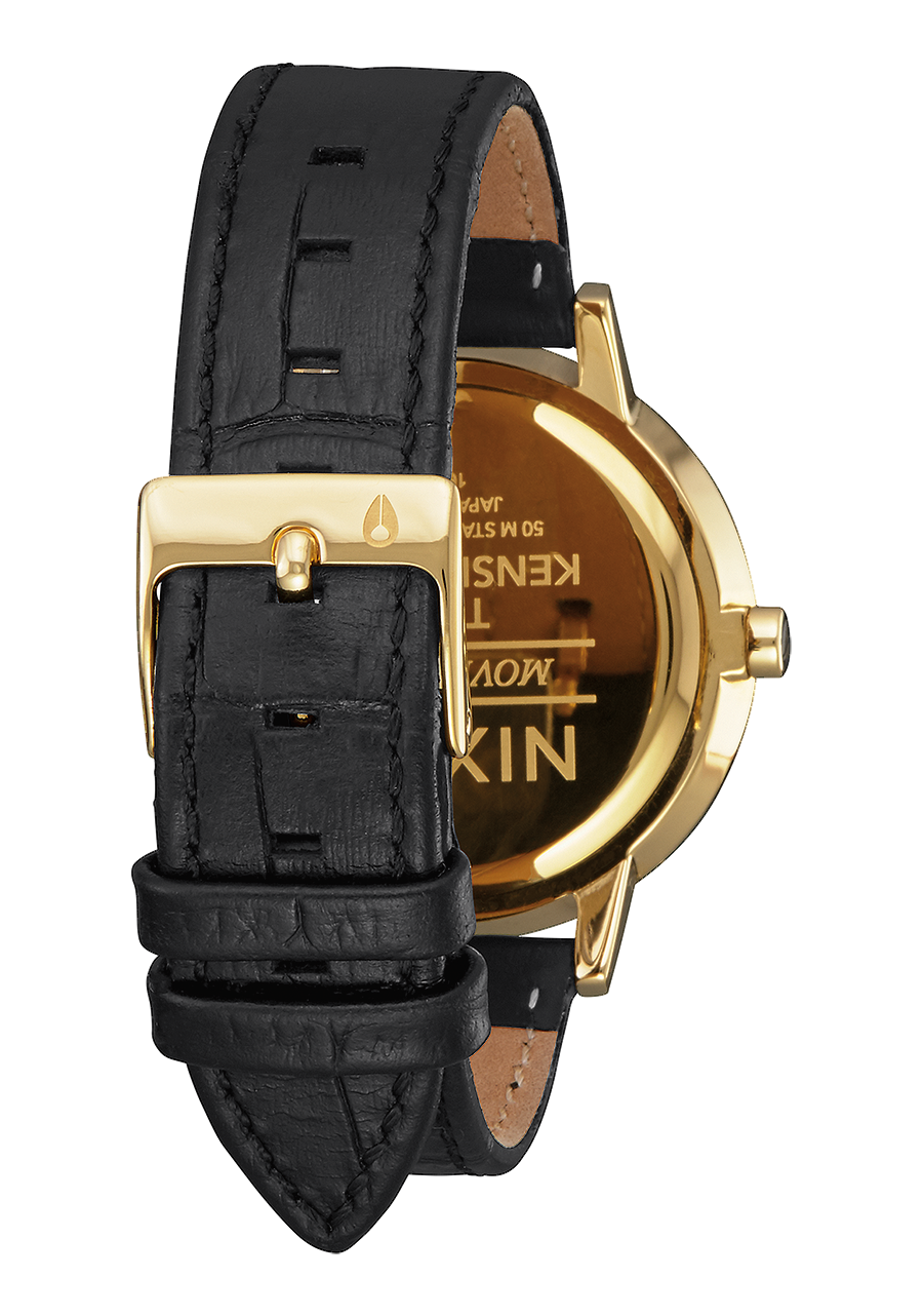 
Nixon Kensington Leather Watch - Analog - Gold / Black / White - View 3