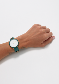 
Nixon Kensington Leather Watch - Analog - Gold / White / Teal - View 5