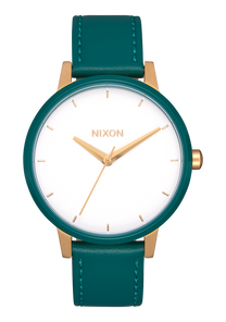 
Nixon Kensington Leather Watch - Analog - Gold / White / Teal - View 1