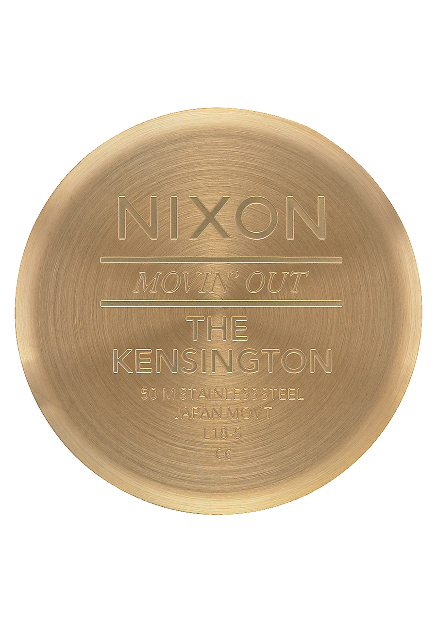 
Nixon Kensington Leather Watch - Analog - Gold / White / Teal - View 4