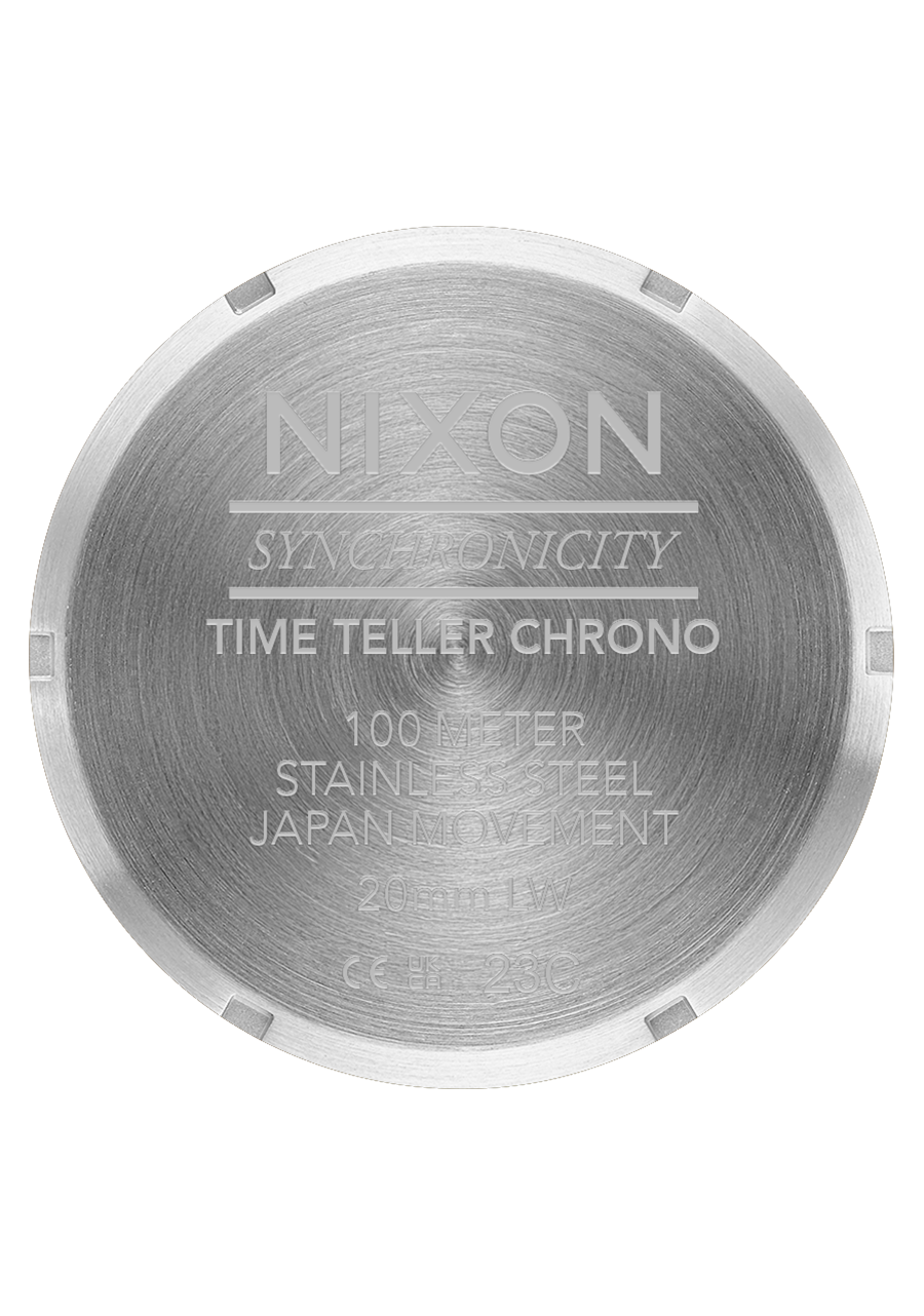 Time Teller Chrono Leather - Silver / Rose Gold / Black View 5