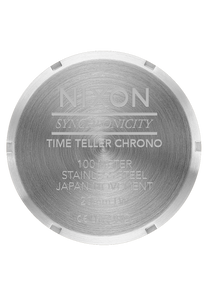 Time Teller Chrono Leather - Silver / Rose Gold / Black View 5