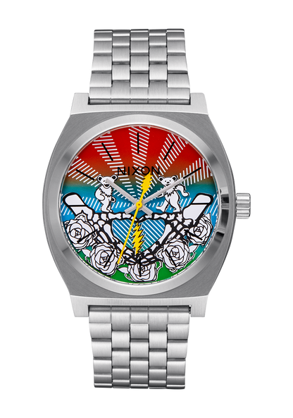 Grateful Dead Time Teller - All Silver / Bears / Roses View 1