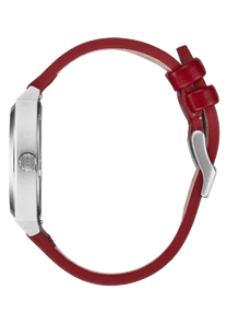 Time Teller Leather - Silver / Egret / Cranberry View 3