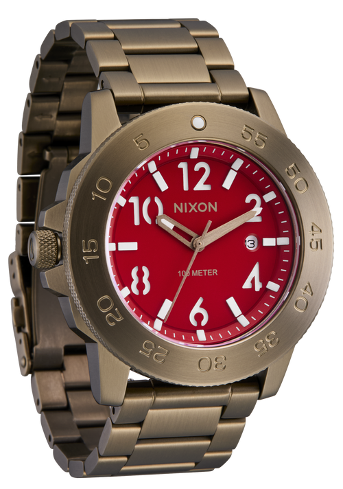 
Nixon Smyth 44 Watch - Analog - Khaki / Red - View 2