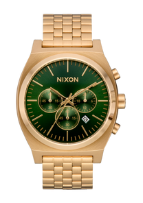 Time Teller Chrono - Gold / Green Sunray View 1