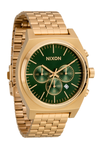 Time Teller Chrono - Gold / Green Sunray View 2