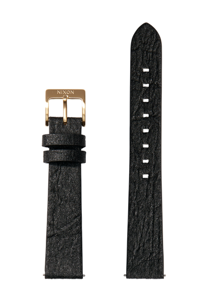 16mm Pineapple Leather Band - Black View 1