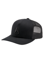 Iconed Trucker Hat - Black / Black