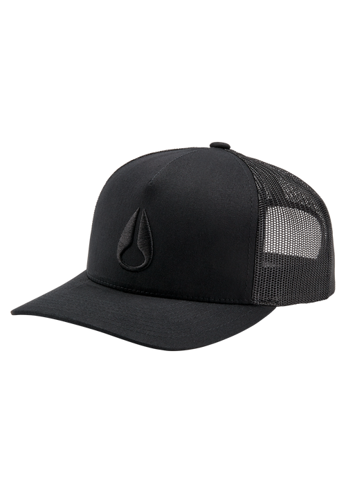 Iconed Trucker Hat - Black / Black