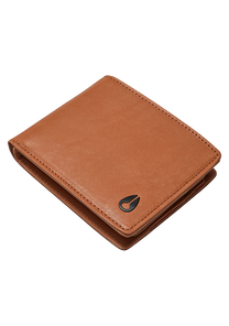 Pass Leather Wallet - Saddle View 1