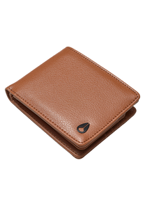 Pass Vegan Leather Wallet - Saddle View 1