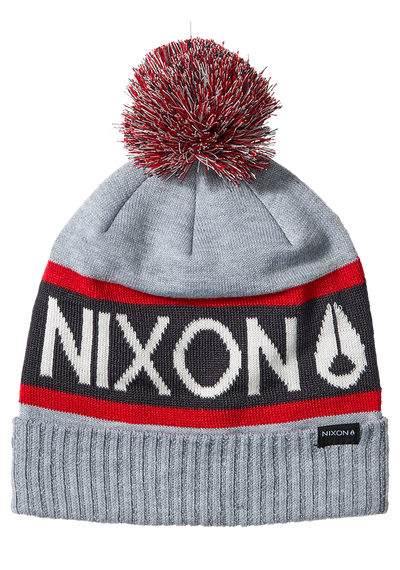 Teamster Beanie - Heather Gray / Red