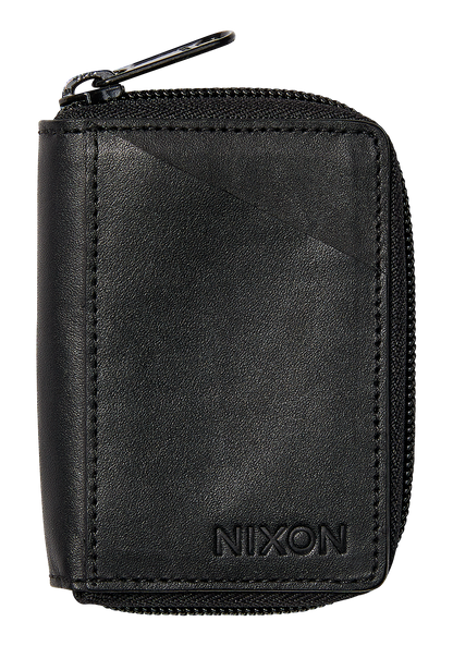 Orbit Zip Card Leather Wallet - Black View 1