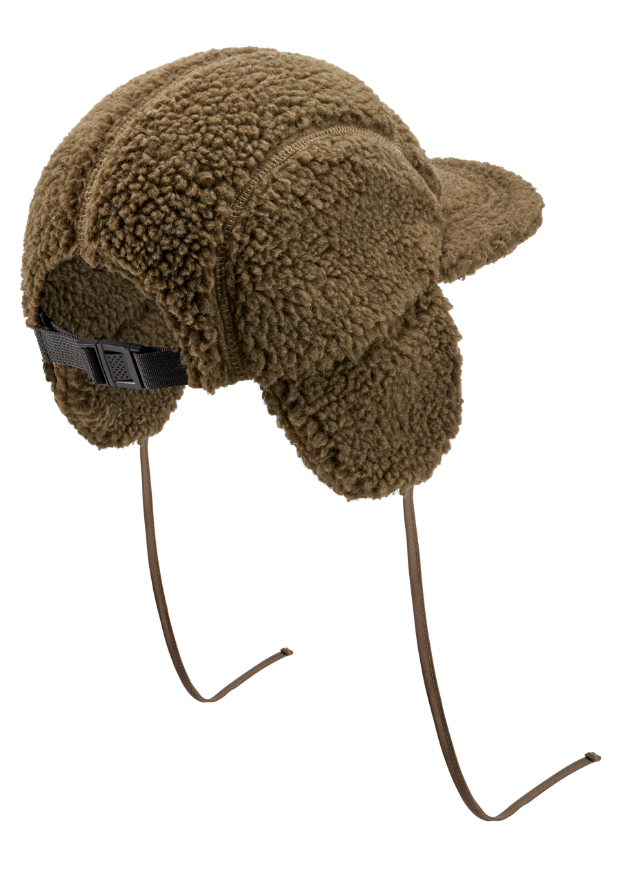 Babs Earflap Cap - Olive View 2