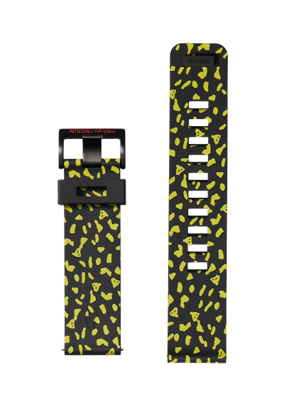 Rolling Stones 23mm FKM Rubber Band - Black / Yellow