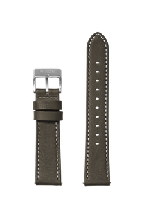 23mm Stitched Leather Band - Dark Olive View 1