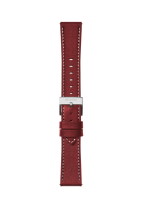 23mm Stitched Leather Band - Cranberry View 2