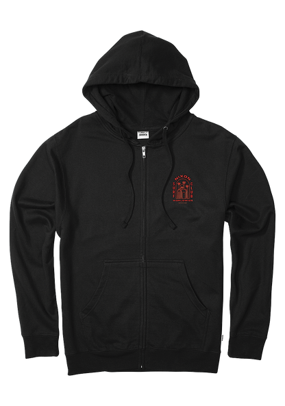 Temple Zip Hoodie - Black View 1