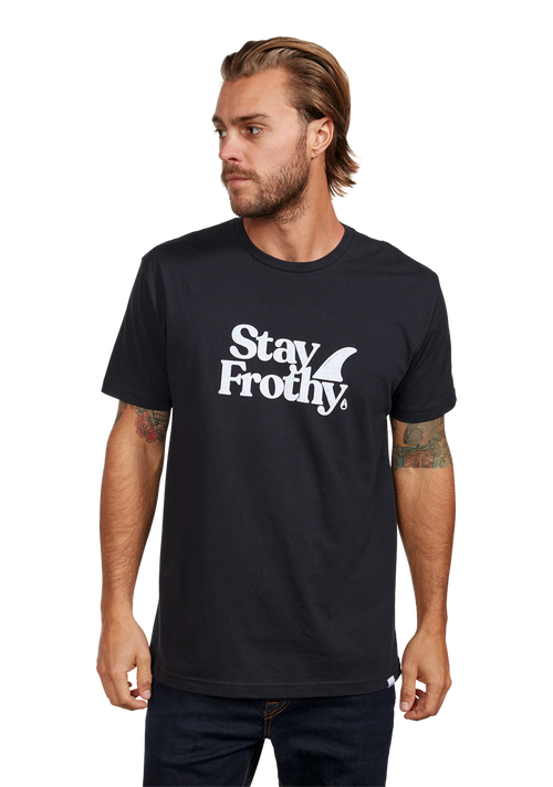 Stay Frothy Repreve® T-Shirt - Black / White